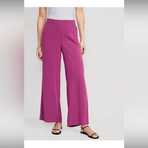 High-Waisted Playa Soft-Spun Wide-Leg Pants for Women (Boysenberry Juice)